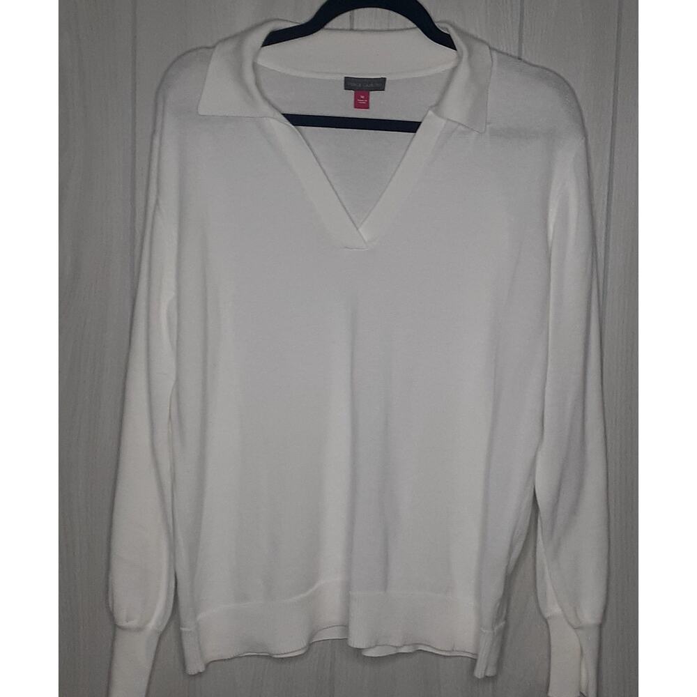 Vince Camuto V-Neck Sweater NWT Ladies Size Medium Antique White Color
